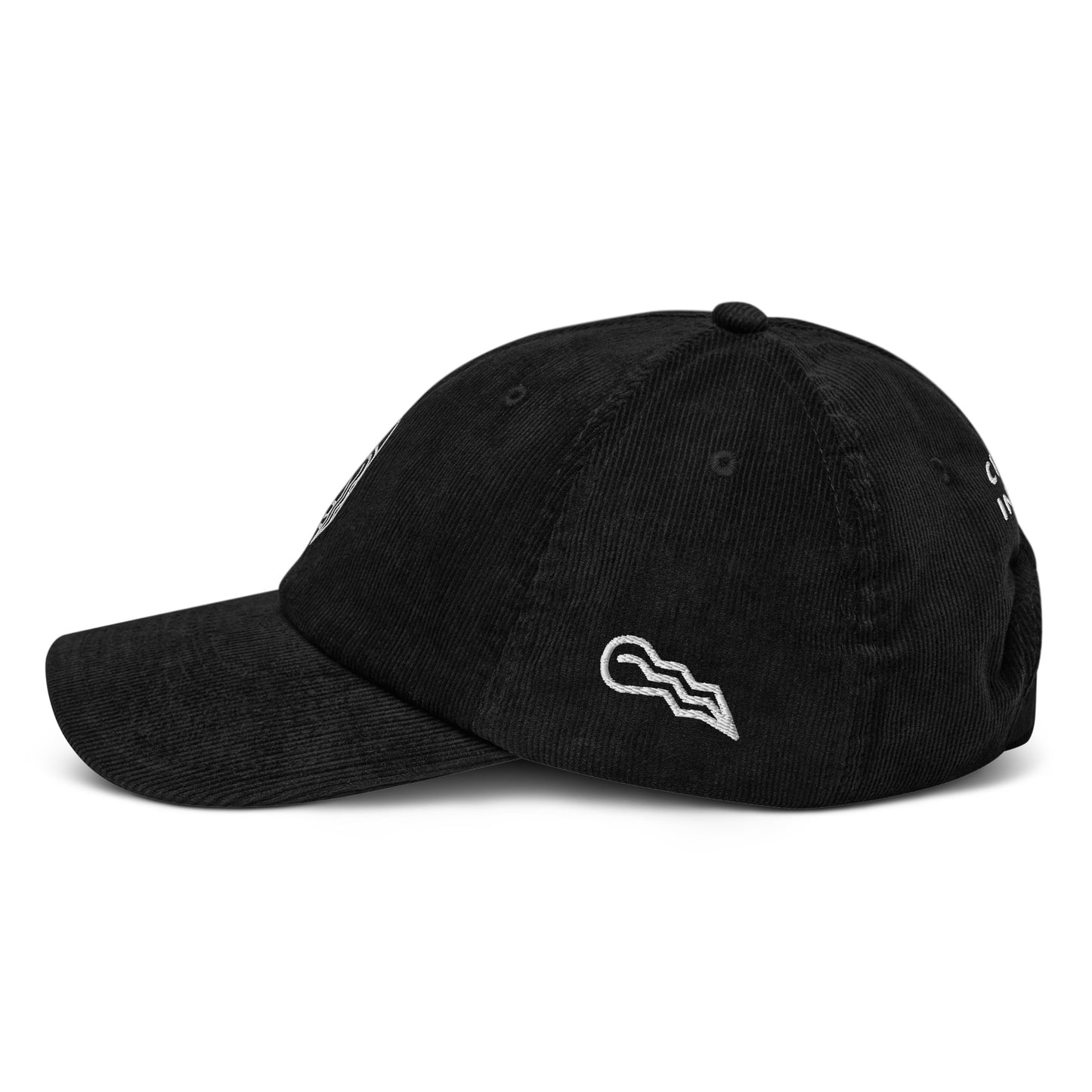 Casquette en velours brodée